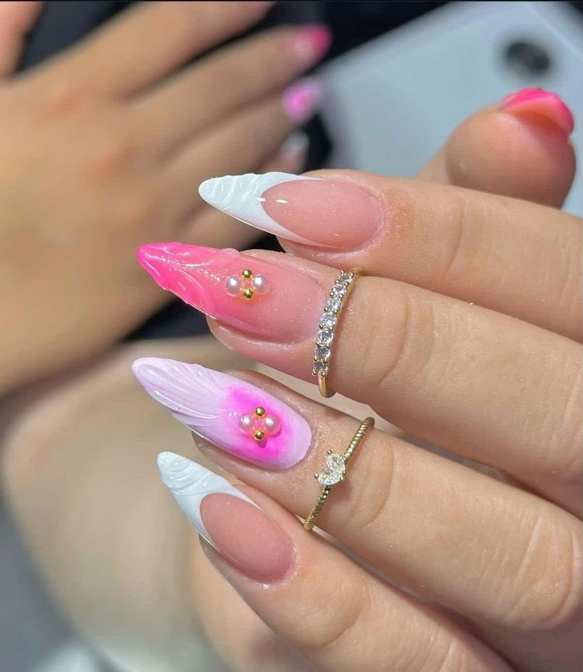 3D sculpted spring nails